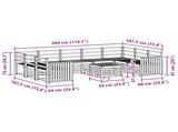 Sofa Sets 10 pcs Natural Solid Acacia Wood 3375514