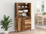 Highboard with Drawer 2 pcs Old Wood Engineered Wood 3415816
