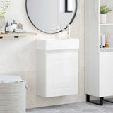 Bathroom Vanity Unit with Tap High Gloss White 889475