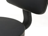 Round Shape Adjustable Salon Stool with Back Black 28184320