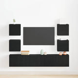 TV Cabinet 6 pcs Black 160 x 30 x 30 cm Engineered wood 3393418