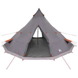 Tipi Tent with Roof Grey and Orange 560 x 560 x 300 cm Taffeta 42000983