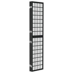 Folding 4-Panel Room Divider Japanese Style 160x170 cm Black 352080