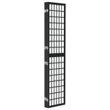 Folding 4-Panel Room Divider Japanese Style 160x170 cm Black 352080