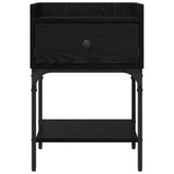 Bedside Table 2 pcs Black Oak 40 x 29 x 60 cm Engineered Wood 881831