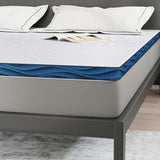 Mattress Pads White and blue 200 x 200 cm Gel Memory Foam 4106263