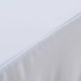 2 pcs Stretch Table Covers with Skirt 183x76x74 cm White 133585