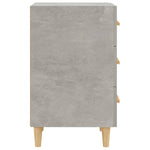 Bedside Cabinet Concrete Grey 40x40x66 cm Engineered Wood 812082