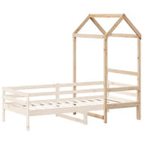 Kids' Bed Roof 118x70x176.5 cm Solid Wood Pine 846985
