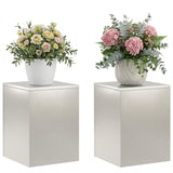 Plant Stand 2 pcs Silver 30 x 30 x 40 cm Steel 8012469