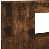 LED Headboard Smoked Oak 120x18,5x103,5 cm Engineered Wood 837341