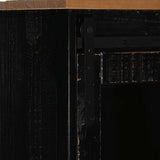 Sideboard HALDEN with Sliding Door Black 80x40x80 cm Solid Wood 4018424