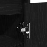 Shoe Cabinet Black Oak 57x34x76 cm Engineered Wood 861869