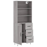 Highboard Grey Sonoma 69.5x34x180 cm Engineered Wood 3190019