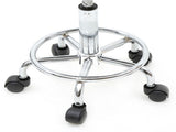 Round Shape Adjustable Salon Stool with Back Black 28184320