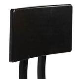 Bar Set Black MDF, Metal, Solid reclaimed wood Large Footrest 3057829