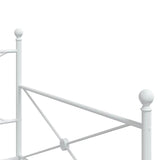 Daybed with Trundle without Mattress White 100x190 cm Steel 4104690