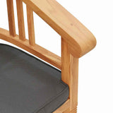 Chair with Cushion 2 pcs Brown 63 x 58 x 89 cm Solid Teak Wood 42008385