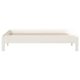 Stack Bed without Mattress White 80x200 cm Solid Wood Pine 820398