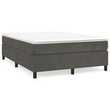 Box Spring Bed Frame Dark Grey Velvet 3121151