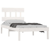 Bed Frame without Mattress White 100x200 cm Solid Wood 3104729