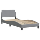 Bed with Mattress "Dover" Light Grey Single Fabric 3208484