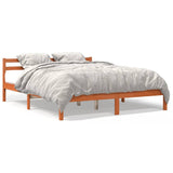 Bed Frame without Mattress Wax Brown 180x200 cm Super King Solid Wood Pine 844148