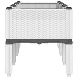 Garden Planter with Legs White 120x40x42 cm PP 367899