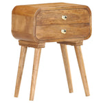 ZNTS Bedside Cabinet 43x30x58 cm Solid Mango Wood 285851