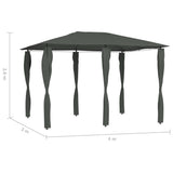 Gazebo with Post Covers 3x4x2.6 m Anthracite 160 g/m 313613