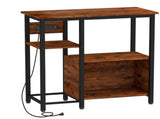 Fish Tank Stand with Power Outlets Aquarium Stand with Cabinet 20-29 Gallon Tanks Tiger Wood Grain T3398P550335