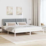 Bed Frame with Upholstered Headboard White 200 x 200 cm 3394382