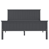 Bed Frame Grey Solid pine wood, Plywood 160x200 cm Minimalist 322206