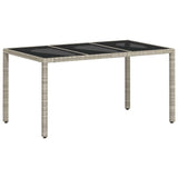 Garden Dining Set 5 pcs Light grey Poly rattan 3334897