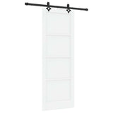Sliding Door ORKDAL 78 x 211 cm Engineered Wood White and Black 3450189
