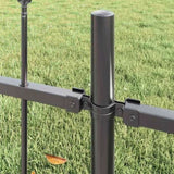 Garden Fence Woerden Grey 1.7 x 1.5 m Powder-coated Steel 42003872