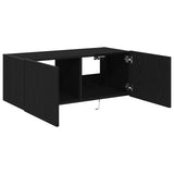 TV Wall Cabinet Black Oak 80 x 35 x 31 cm Engineered Wood 863108
