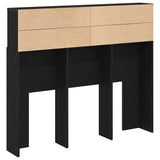 Headboard Cabinet Black Oak 120 x 19 x 103.5 cm Engineered Wood 862751