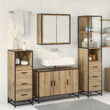 Bathroom Furniture Set 4 pcs Artisan Oak Engineered Wood 3402483