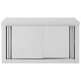 Kitchen Wall Cabinet with Sliding Doors 90x40x50 cm Stainless Steel 51052