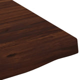 Live Edge Table Top 130 x 40 x 3.5 cm Rectangular Dark Brown 938461