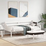 Day Bed without Mattress White 75x190 cm Small Single Solid Wood Pine 842843
