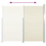 Patio Retractable Side Awning 120x500 cm Cream 48389