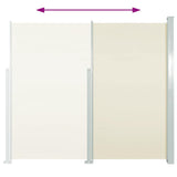 Patio Retractable Side Awning 120x500 cm Cream 48389