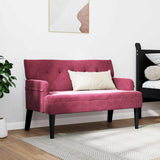 Chesterfield Bench Wine Red 112 x 65.5 x 75 cm Velvet 42019290