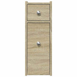Narrow Bathroom Cupboard with Wheels Sonoma Oak Engineered Wood 855288