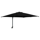 Garden Parasol Black 248.5 x 247.5 x 160 cm Polyester and Steel 42003257