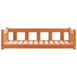 Dog Bed with Storage Wax Brown 100 x 70 x 28 cm Solid Pine Wood 869886