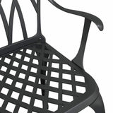 Garden Table Set 3 pcs Black Cast Aluminium 3334757