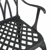 Garden Chair 2 pcs Black 55 x 56.5 x 91cm Aluminium 42002399